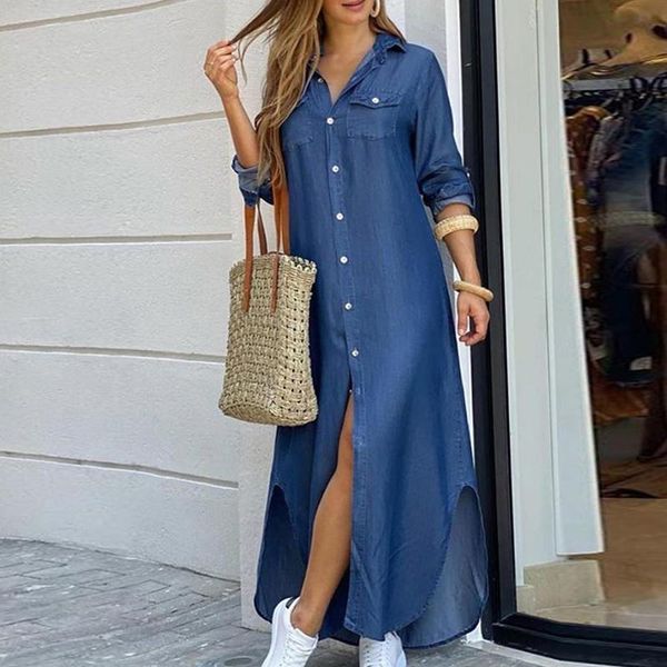 casual dresses women long shirt dress printed lapel neck beach split 2021 autumn sleeve loose party female, Black;gray
casual dresses women long shirt dress printed lapel neck beach split 2021 autumn sleeve loose party female, Black;gray