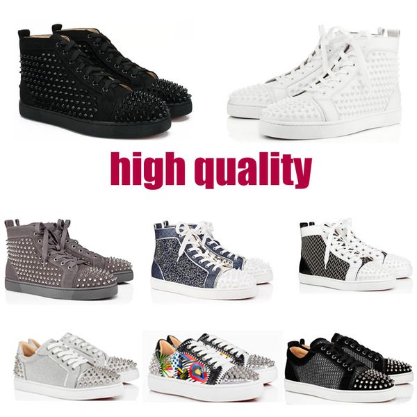 luxury shoes studded spikes fashion red suede leather men women flat bottoms party lovers size 36-48 with box outdoor, Black
luxury shoes studded spikes fashion red suede leather men women flat bottoms party lovers size 36-48 with box outdoor, Black