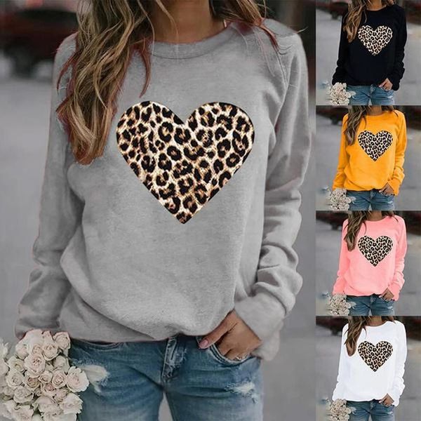 women's hoodies & sweatshirts women leopard heart printed autumn casual long sleeve round neck female plus size loose pullover, Black
women's hoodies & sweatshirts women leopard heart printed autumn casual long sleeve round neck female plus size loose pullover, Black