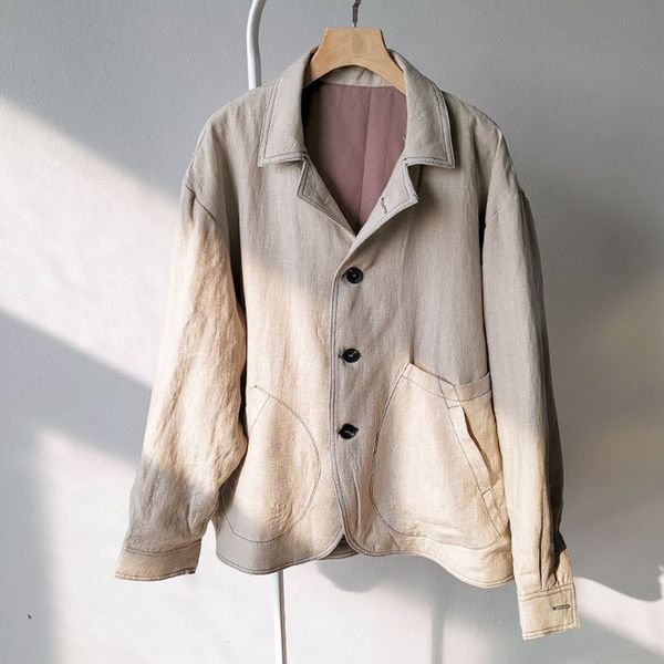 johnature women linen jackets vintage button coats solid color autumn pockets loose female chinese style jackets coats 210521, Black;brown
johnature women linen jackets vintage button coats solid color autumn pockets loose female chinese style jackets coats 210521, Black;brown