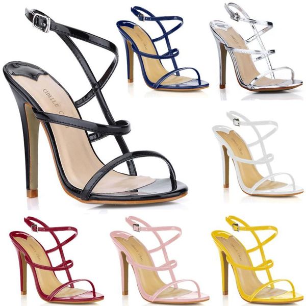 patent evening wedding party women shoes stiletto high heel ankle strap sandals zapatos mujer 5186-4, Black
patent evening wedding party women shoes stiletto high heel ankle strap sandals zapatos mujer 5186-4, Black