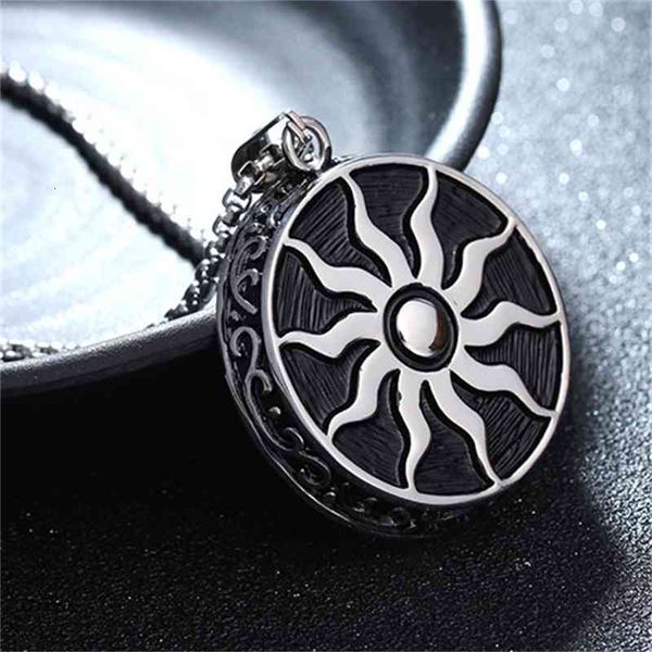 necklace personalized titanium steel men's pendant creative double-sided sunflower gift tire punk style jewelry, Silver
necklace personalized titanium steel men's pendant creative double-sided sunflower gift tire punk style jewelry, Silver