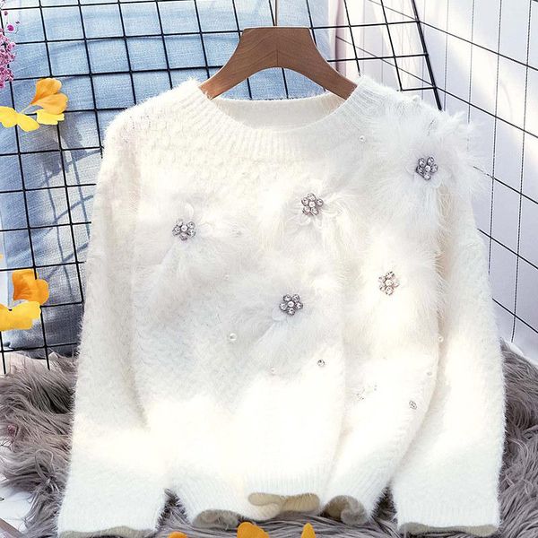 women's knits & tees 2021 autumn/winter sweaters women long sleeve o-neck thick warm sweater femme casual sweet and pullovers cool stre, White
women's knits & tees 2021 autumn/winter sweaters women long sleeve o-neck thick warm sweater femme casual sweet and pullovers cool stre, White