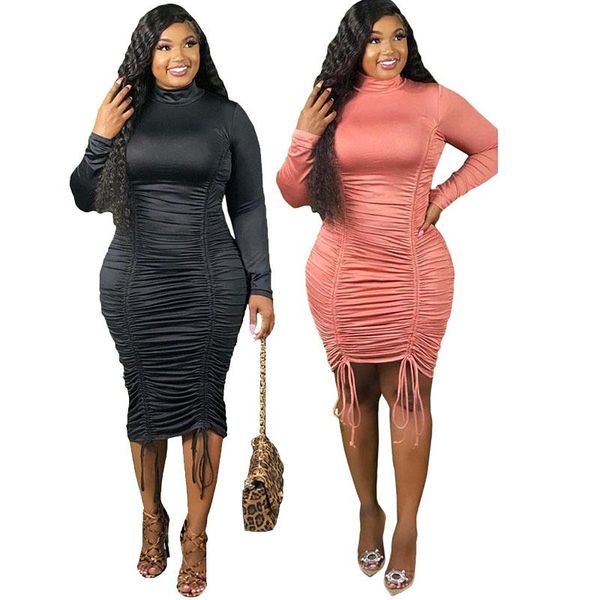 plus size dresses for women crew neck elegant long sleeve draped party black birthday dress wholesale drop casual, Black;gray
plus size dresses for women crew neck elegant long sleeve draped party black birthday dress wholesale drop casual, Black;gray