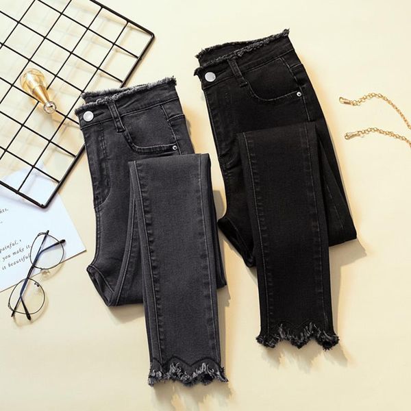 spring skinny high waist womens jeans pencil blue denim pants black stretch bottoms slim trousers
spring skinny high waist womens jeans pencil blue denim pants black stretch bottoms slim trousers