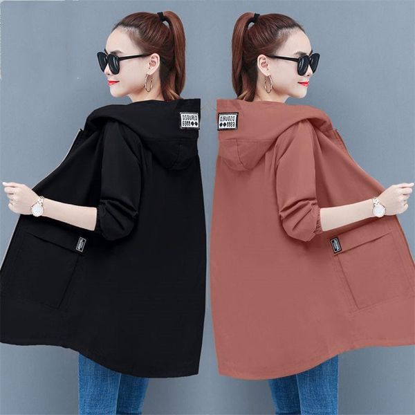 women's trench coats plus size 6xl 2021 windbreaker coat long spring autumn slim basic zipper jacket with hooded female windbreake, Tan;black
women's trench coats plus size 6xl 2021 windbreaker coat long spring autumn slim basic zipper jacket with hooded female windbreake, Tan;black
