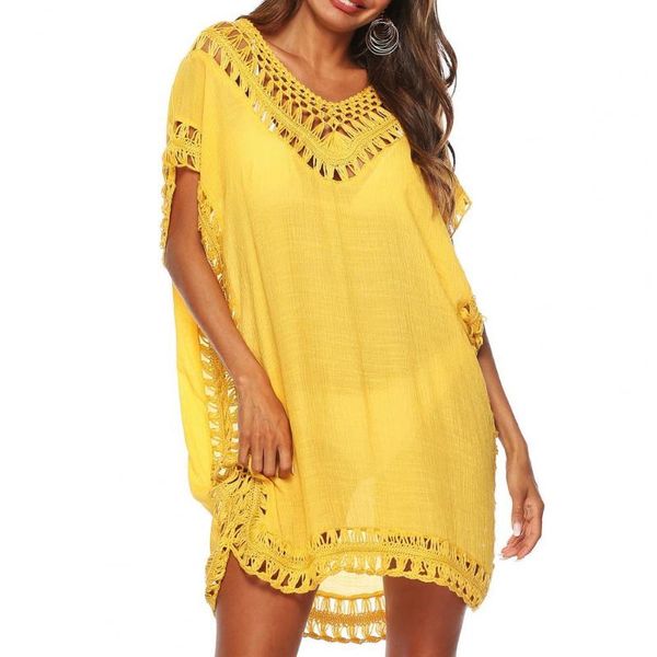women's swimwear summer women cover ups lace crochet bikini white blouse hollow out v-neck beach cover-up swim wear, White;black
women's swimwear summer women cover ups lace crochet bikini white blouse hollow out v-neck beach cover-up swim wear, White;black