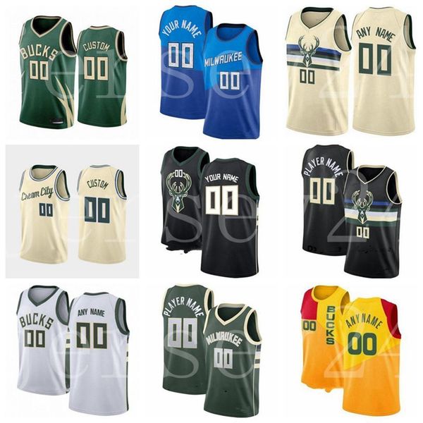 nba's basketball jersey milwaukee's bucks's giannis antetokounmpo khris middleton jrue holiday brook lopez any player customi, Black 
nba's basketball jersey milwaukee's bucks's giannis antetokounmpo khris middleton jrue holiday brook lopez any player customi, Black