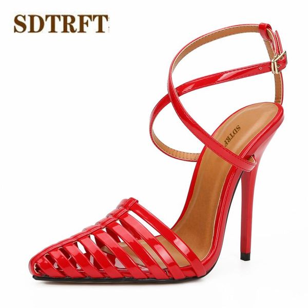classics bride women crossdress sandals summer elegant 13cm thin high heels narrow band shoes buckle pointed toe cd pumps, Black
classics bride women crossdress sandals summer elegant 13cm thin high heels narrow band shoes buckle pointed toe cd pumps, Black
