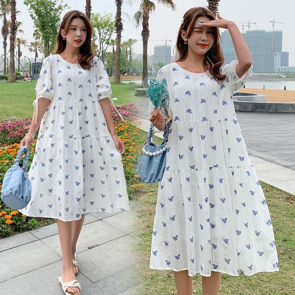 maternity dresses 302# dress summer short sleeves o neck floral easy matching loose stylish pregnant women mom, White
maternity dresses 302# dress summer short sleeves o neck floral easy matching loose stylish pregnant women mom, White