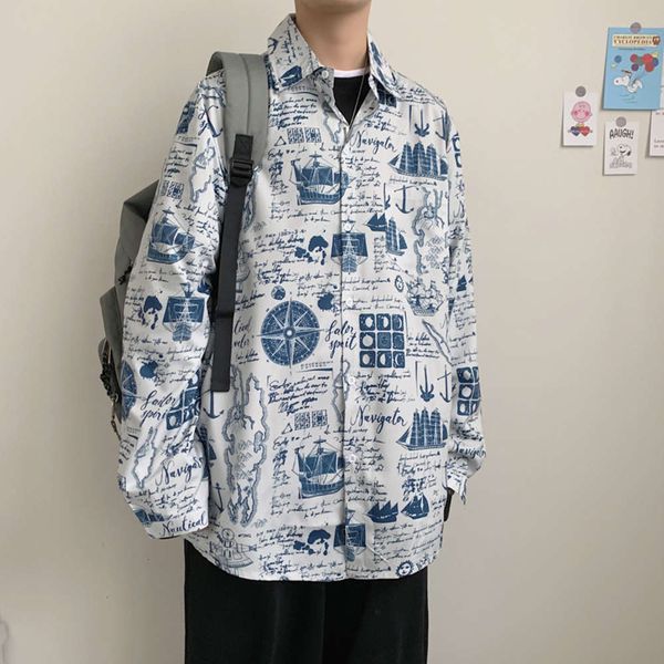 men's casual shirts shirtautumn floral long sleeve shirt fatter plus size leisure trend fat student handsome 8b25, White;black
men's casual shirts shirtautumn floral long sleeve shirt fatter plus size leisure trend fat student handsome 8b25, White;black