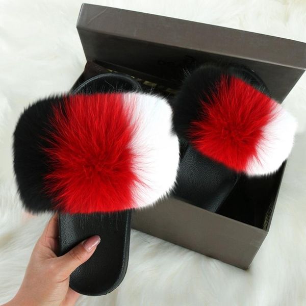 slippers real fluffy fur womens indoor slides mix colors summer flip flops elegant lady beach sandals outdoor shoes#0716, Black
slippers real fluffy fur womens indoor slides mix colors summer flip flops elegant lady beach sandals outdoor shoes#0716, Black