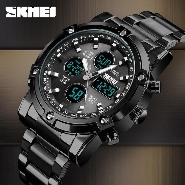 wristwatches 2021 skmei luxury men quartz digital dual display watch waterproof male wristwatch ssport watches relogio masculino, Slivery;brown
wristwatches 2021 skmei luxury men quartz digital dual display watch waterproof male wristwatch ssport watches relogio masculino, Slivery;brown