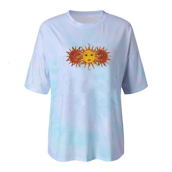 sky blue woman t-shirts sun moon printed tie-dye vintage clothes short sleeve o-neck pullover plus size camisetas de mujer women's t-s, Black
sky blue woman t-shirts sun moon printed tie-dye vintage clothes short sleeve o-neck pullover plus size camisetas de mujer women's t-s, Black