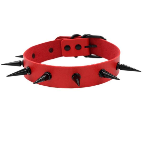 chokers black red pu leather spike choker belt collar women gothic necklaces for party club chockers bondage jewelry, Golden;silver
chokers black red pu leather spike choker belt collar women gothic necklaces for party club chockers bondage jewelry, Golden;silver