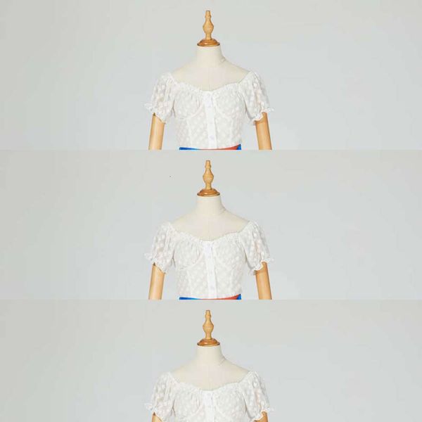 fashion shirt women's t beach short print lantern sleeves, White
fashion shirt women's t beach short print lantern sleeves, White