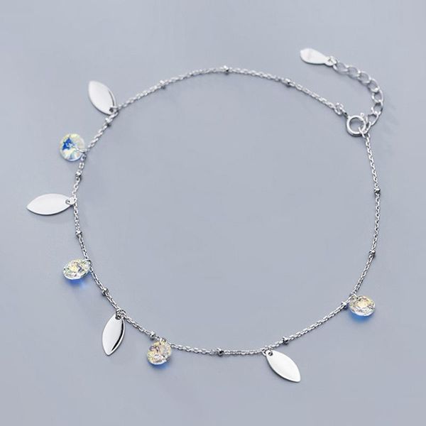 anklets vintage 925 silver leaf for women beach foot chain fashion crystal jewelry gift joyas de plata bohemian anklet, Red;blue
anklets vintage 925 silver leaf for women beach foot chain fashion crystal jewelry gift joyas de plata bohemian anklet, Red;blue