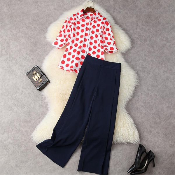 women's two piece pants summer 2 set elegant designer short sleeve polka dot print blouse and trousers suit office casual outfits, White
women's two piece pants summer 2 set elegant designer short sleeve polka dot print blouse and trousers suit office casual outfits, White