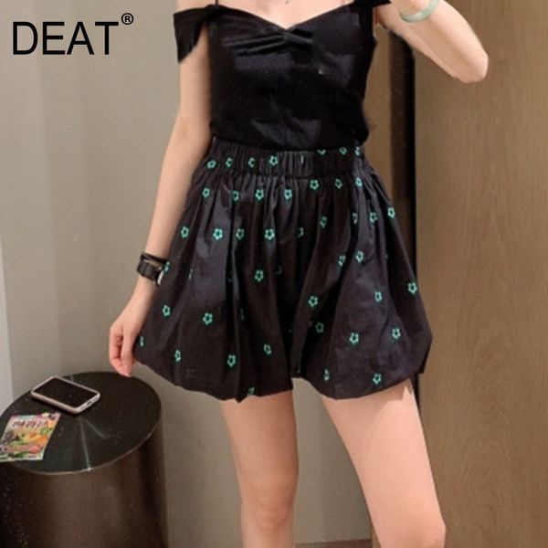 {deat} women black printing embroidery floral wide leg shorts new high waist loose fit trousers fashion tide summer 7e0930 210428, White;black
{deat} women black printing embroidery floral wide leg shorts new high waist loose fit trousers fashion tide summer 7e0930 210428, White;black