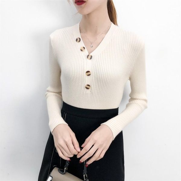 women's sweaters sweater women 2021 autumn winter button solid long sleeve v neck fashion loose harajuku slim female, White;black
women's sweaters sweater women 2021 autumn winter button solid long sleeve v neck fashion loose harajuku slim female, White;black