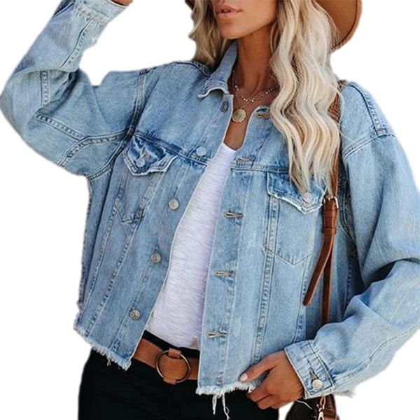 women's jackets denim jacket solid color long sleeve lapel neck loose jean single-breasted ladies boyfriend cardigan, Black;brown
women's jackets denim jacket solid color long sleeve lapel neck loose jean single-breasted ladies boyfriend cardigan, Black;brown