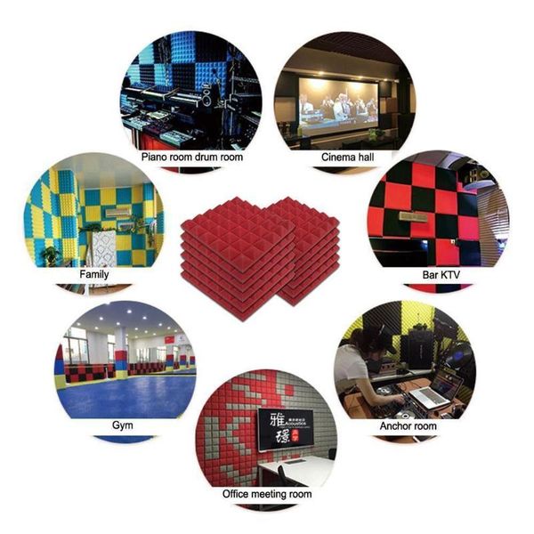 1pcs pyramid recording studio sound-absorbing cotton wall soundproof foams sound sponge insulation pad room acoustic panels r9c6 wallpapers
1pcs pyramid recording studio sound-absorbing cotton wall soundproof foams sound sponge insulation pad room acoustic panels r9c6 wallpapers
