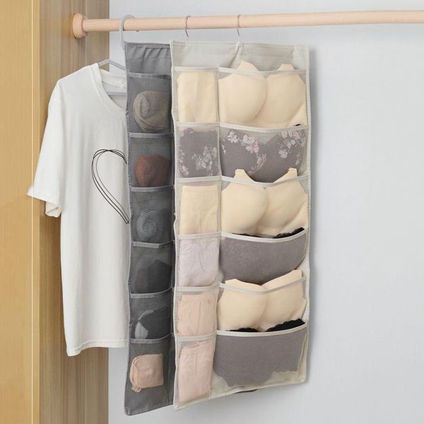 storage bags 100% high-quality household products double sided underwear socks bra 15 grid