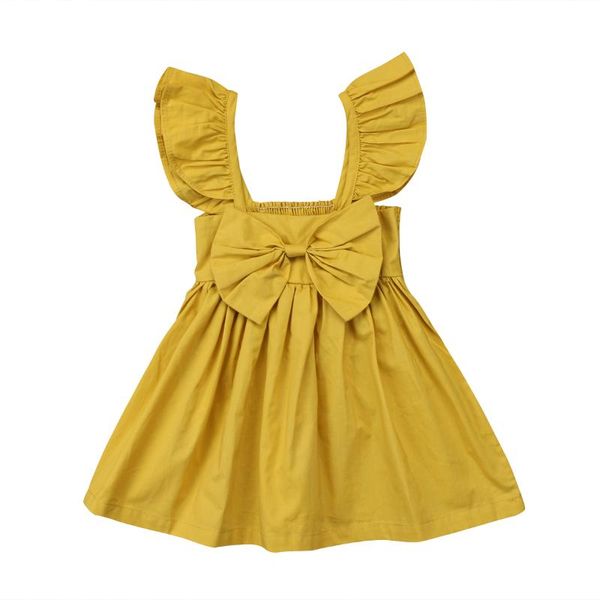 girl's dresses born infants solid yellow pink ruffles dress kids baby girls clothing sleeveless bowknot summer princess outfits, Red;yellow
girl's dresses born infants solid yellow pink ruffles dress kids baby girls clothing sleeveless bowknot summer princess outfits, Red;yellow