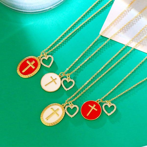 pendant necklaces fashion creative cross love double necklace ins niche design trend men and women simple couple clavicle chain, Silver
pendant necklaces fashion creative cross love double necklace ins niche design trend men and women simple couple clavicle chain, Silver
