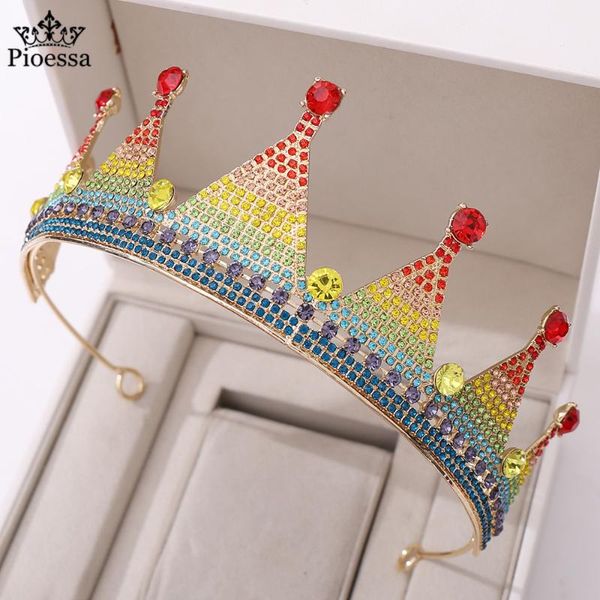 pioessa exaggerate baroque crystal bridal tiaras rainbow crown rhinestone pageant diadem luxury wedding hair accessories bijoux clips & barr, Golden;silver
pioessa exaggerate baroque crystal bridal tiaras rainbow crown rhinestone pageant diadem luxury wedding hair accessories bijoux clips & barr, Golden;silver