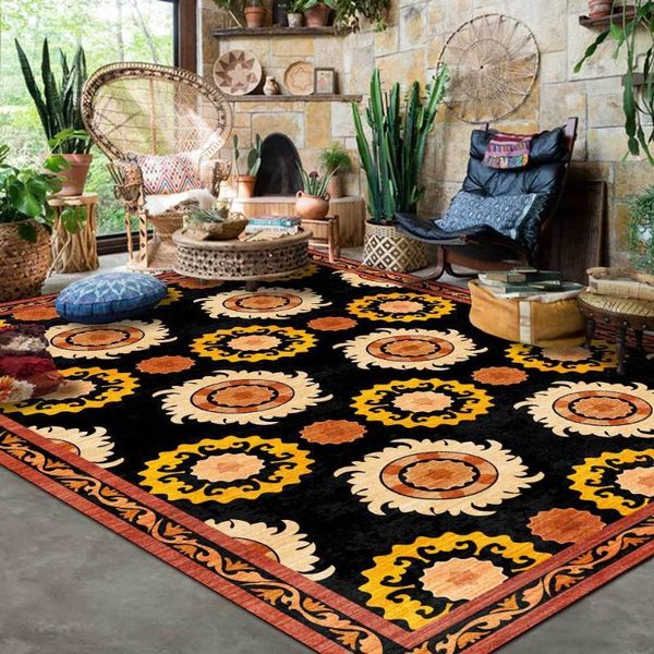 carpets european style circle floral decoration carpet orange black ethnic living room rugs anti-slip bedroom bedside floor mats
carpets european style circle floral decoration carpet orange black ethnic living room rugs anti-slip bedroom bedside floor mats