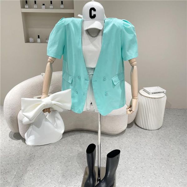 women's suits & blazers clothing summer 2021 fashion loose versatile thin design short sleeve puff suit coat, White;black
women's suits & blazers clothing summer 2021 fashion loose versatile thin design short sleeve puff suit coat, White;black