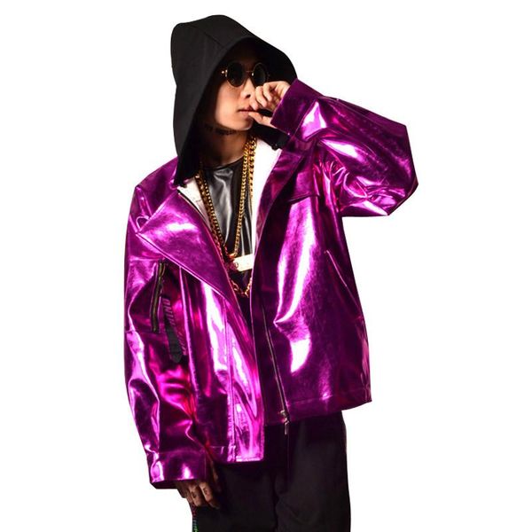 men's jackets male night bar hip hop hairdresser jacket stage show costumes men purple pu leather hooded loose baseball coat, Black;brown
men's jackets male night bar hip hop hairdresser jacket stage show costumes men purple pu leather hooded loose baseball coat, Black;brown