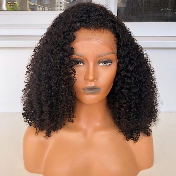 180% density cut bob preplucked soft remy brazilian kinky curly 13x4 t part lace front human hair wig for women with babyhair wigs1, Black;brown
180% density cut bob preplucked soft remy brazilian kinky curly 13x4 t part lace front human hair wig for women with babyhair wigs1, Black;brown