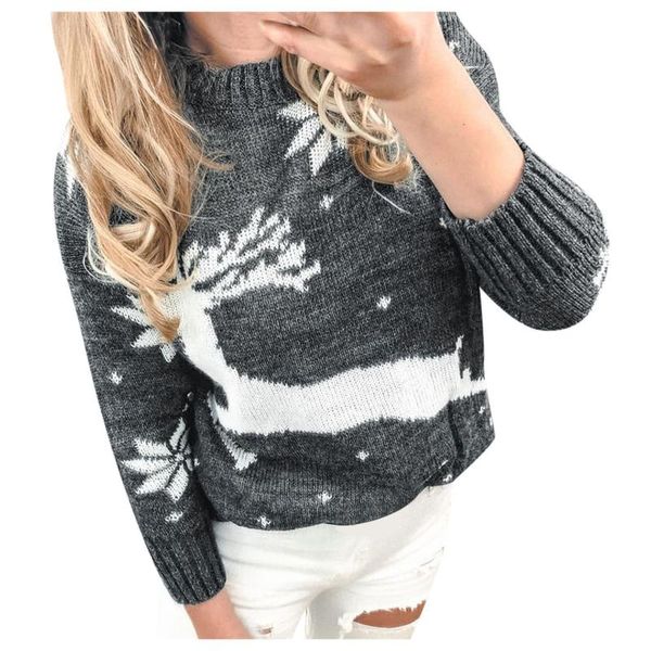 women's sweaters o neck elk snowflake christmas xmas pullover sweater knit long-sleeved pullovers sueter mujer invierno 2021 #g3, White;black
women's sweaters o neck elk snowflake christmas xmas pullover sweater knit long-sleeved pullovers sueter mujer invierno 2021 #g3, White;black