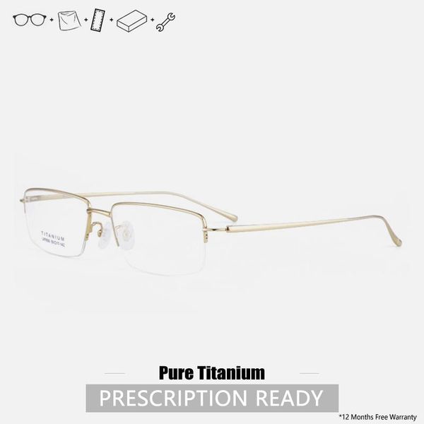 eyeglasses frames titanium rimless custom prescription handmade glasses frame reading men half fashion sunglasses, Black
eyeglasses frames titanium rimless custom prescription handmade glasses frame reading men half fashion sunglasses, Black