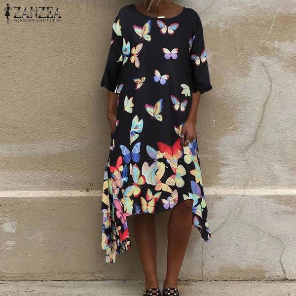 casual dresses 2021 summer sundress women bohemian dress zanzea short sleeve printed asymmetrical vestidos female plus size robe 5xl, Black;gray
casual dresses 2021 summer sundress women bohemian dress zanzea short sleeve printed asymmetrical vestidos female plus size robe 5xl, Black;gray