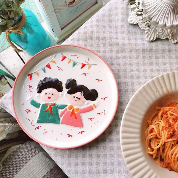 ceramic cute cartoon boy & girl round dish breakfast dinner plate home salad dessert baking bowl tableware kitchen tools bowls
ceramic cute cartoon boy & girl round dish breakfast dinner plate home salad dessert baking bowl tableware kitchen tools bowls