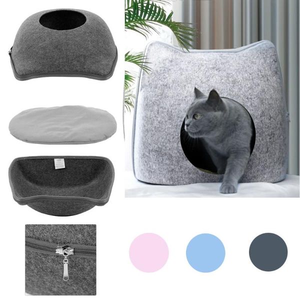 cat beds & furniture cave bed felt breathable detachable cat's house sleeping bag with cushion cute washable pet nest lounger for acces
cat beds & furniture cave bed felt breathable detachable cat's house sleeping bag with cushion cute washable pet nest lounger for acces