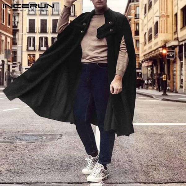 men's trench coats american style stylish solid comeforable well fitting fashionable male loose buttons irregular meddling cloak s-5xl, Tan;black
men's trench coats american style stylish solid comeforable well fitting fashionable male loose buttons irregular meddling cloak s-5xl, Tan;black