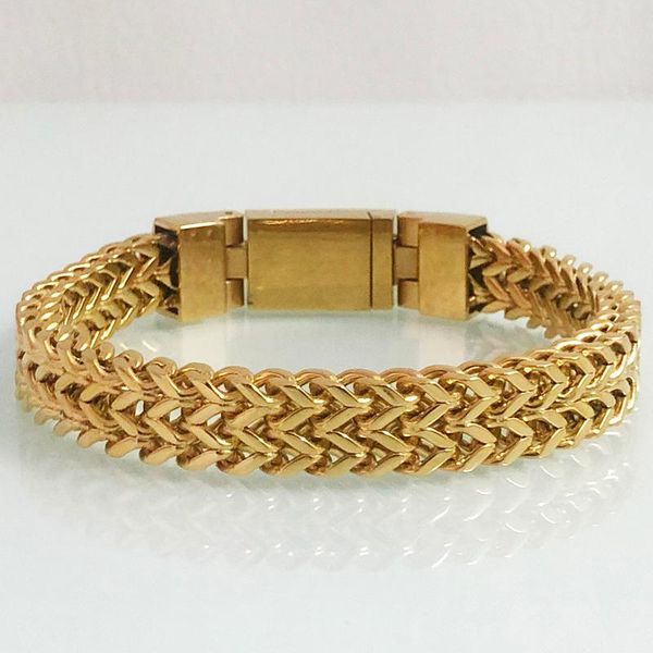 link, chain luxury gold color stainless steel hand men's bracelet hip hop homme jewelry magnet clasp handsome male brithday gifts 10mm, Black
link, chain luxury gold color stainless steel hand men's bracelet hip hop homme jewelry magnet clasp handsome male brithday gifts 10mm, Black