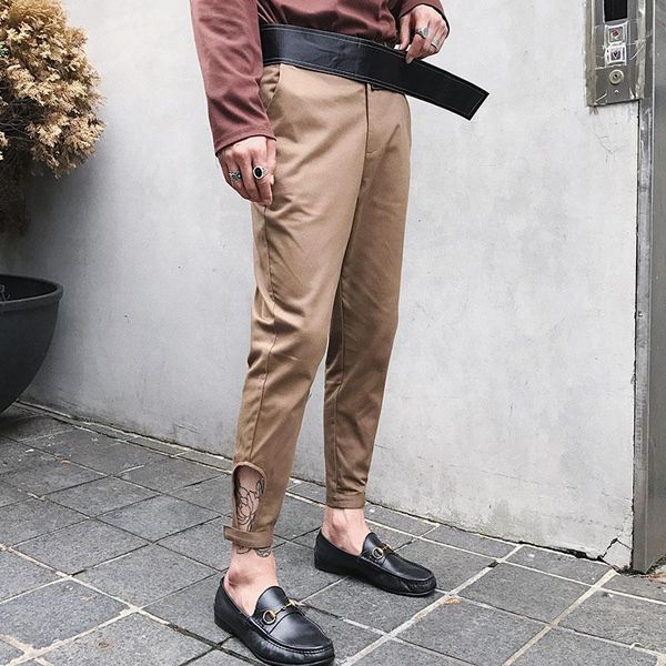 men clothing hair stylist gd fashion summer original design khaki slim casual pants costumes men's, Black
men clothing hair stylist gd fashion summer original design khaki slim casual pants costumes men's, Black