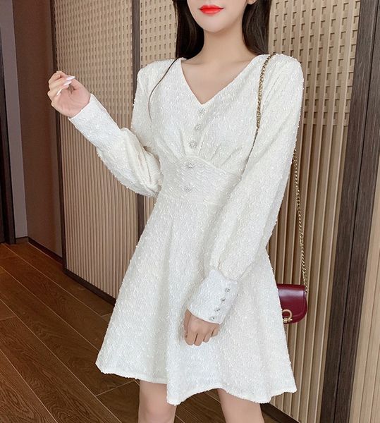 llzacoosh fashion runway autumn elegant women long sleeve solid color v neck beaded vintage ladies mini dresses 210514, Black;gray
llzacoosh fashion runway autumn elegant women long sleeve solid color v neck beaded vintage ladies mini dresses 210514, Black;gray