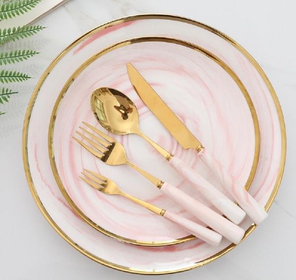 5-piece stainless steel set, elegant marble pattern tableware including knife, fork, spoon, mirror polished dinnerware sets
5-piece stainless steel set, elegant marble pattern tableware including knife, fork, spoon, mirror polished dinnerware sets