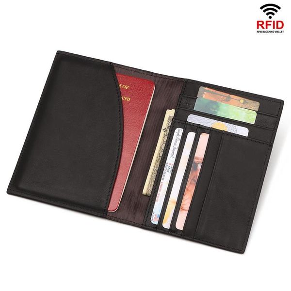 card holders genuine leather passport wallet purse 6 holder travel masculina, Brown;gray
card holders genuine leather passport wallet purse 6 holder travel masculina, Brown;gray
