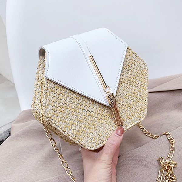 shoulder bags hexagon metal tassel decor summer straw crossbody for women 2021 fashion chain bag beach woven ladies handbags
shoulder bags hexagon metal tassel decor summer straw crossbody for women 2021 fashion chain bag beach woven ladies handbags