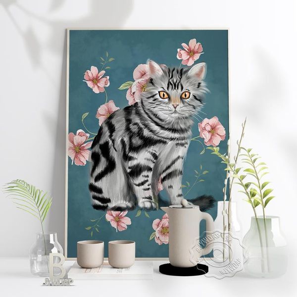 paintings aquamarine blue cat flower retro poster animal plant art prints nordic style funny vintage home kids room decoration gift
paintings aquamarine blue cat flower retro poster animal plant art prints nordic style funny vintage home kids room decoration gift