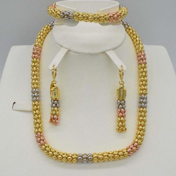 earrings & necklace wedding gold color 3 crystal statement jewelry sets party women african beads bridal accessories, Silver
earrings & necklace wedding gold color 3 crystal statement jewelry sets party women african beads bridal accessories, Silver