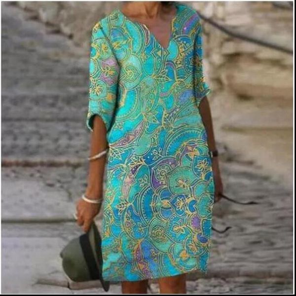 chrysanthemum print women dress summer v neck half sleeve a line female vintage cotton linen loose vestidos, Black;gray
chrysanthemum print women dress summer v neck half sleeve a line female vintage cotton linen loose vestidos, Black;gray
