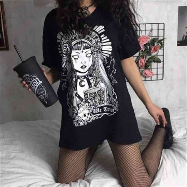 in goth we truth grunge black print t-shirts gothic loose punk harajuku streetwear aesthetic clothes vintage tee 210512, White
in goth we truth grunge black print t-shirts gothic loose punk harajuku streetwear aesthetic clothes vintage tee 210512, White